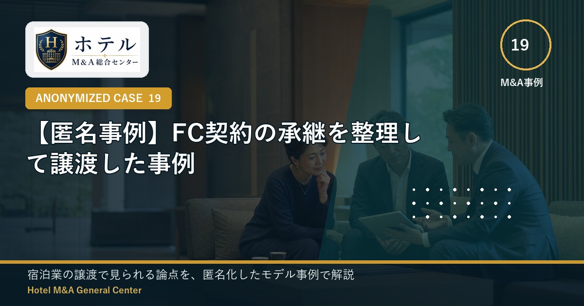 ホテル・旅館M&Aと事業承継の相談イメージ