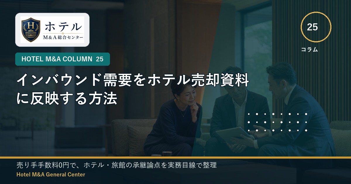 ホテル・旅館M&Aと事業承継の相談イメージ